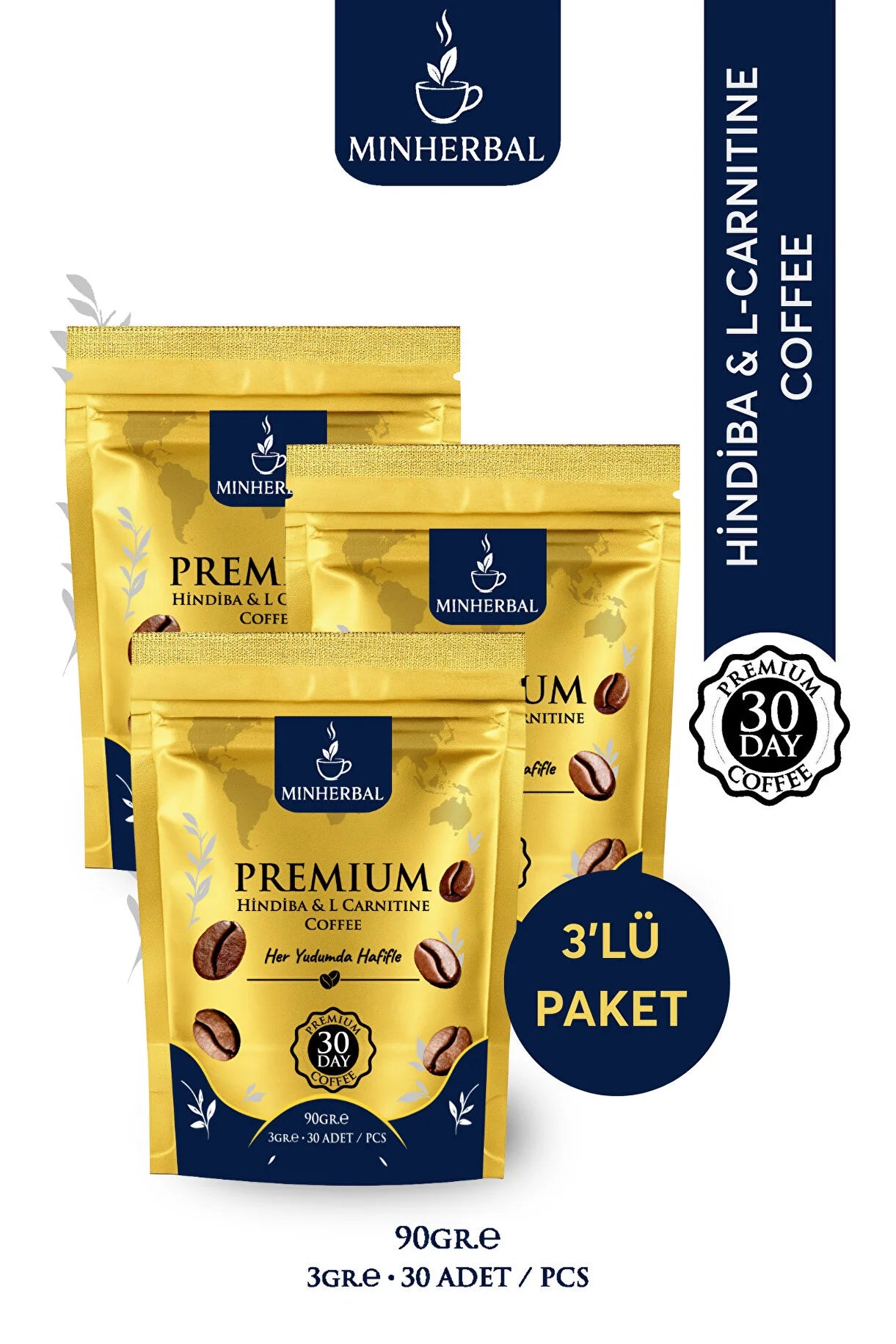 3'lü Set - L- Carnitine Destekli Zayıflamaya Yardımcı Çözünebilir Kahve