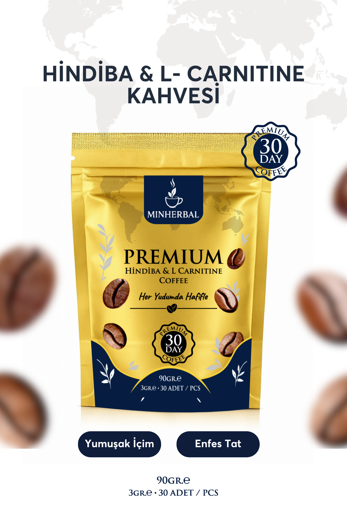 L- Carnitine Destekli Zayıflamaya Yardımcı Çözünebilir Kahve